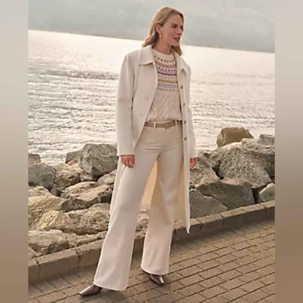 NWT Ann Taylor Belted Notch Collar Coat - Picture 2 of 6